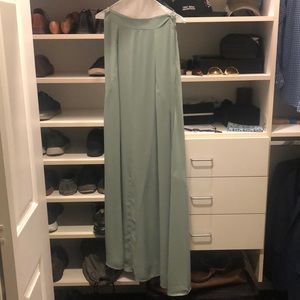 Princess Di Maxi Skirt- Silver Sage Crisp